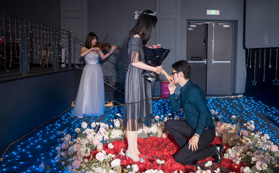 最完美大型震撼灯海求婚